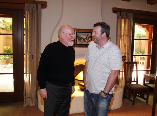 John Williams relaxing with Tommy Pearson
