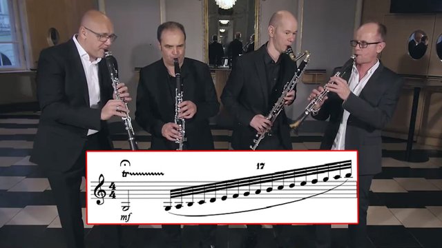 Clarinet glissando in harmony