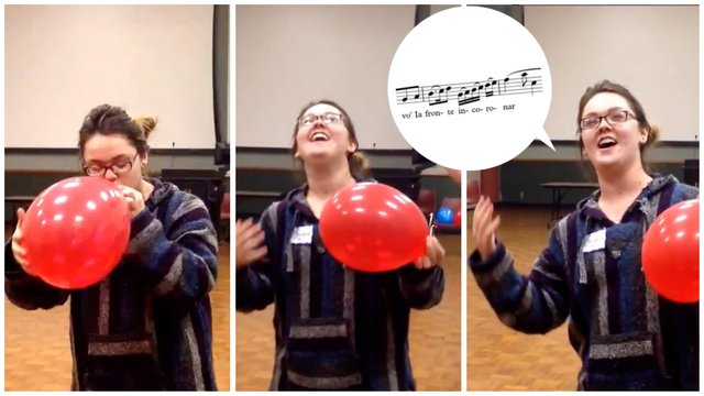Mozart helium aria
